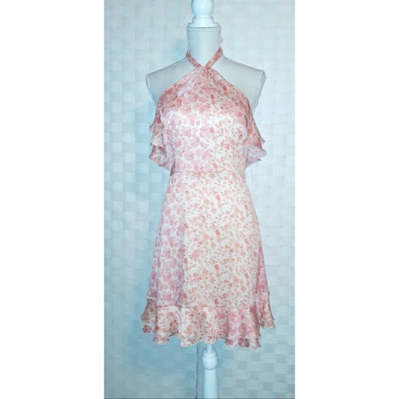 Gianni Bini Louise Floral Ditsy Print Halter Crepe - Picture 10 of 16